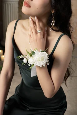 Wrist Corsages in May Lily & Olive
