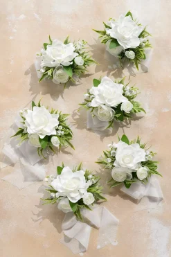 Wrist Corsages in May Lily & Olive
