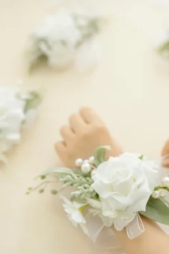 Wrist Corsages in Natural White | Clearance
