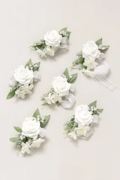 Wrist Corsages in Natural White | Clearance
