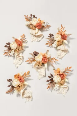 Wrist Corsages in Rust & Sepia | Clearance